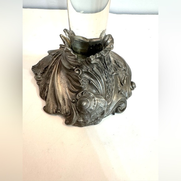 SEAGULL CANADA PEWTER CANDLE STICK HOLDER SIGNED BY ETAIN ZINN 1994 - Picture 2 of 8